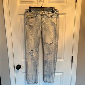American Eagle Outfitters Women’s Size 4 Light Blue Skinny Stretch Denim